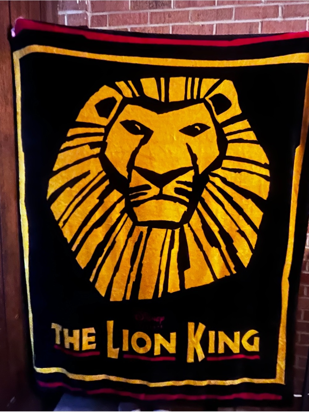 Vintage Disney The Lion King Broadway 60" x 50" Fleece Throw Blanket